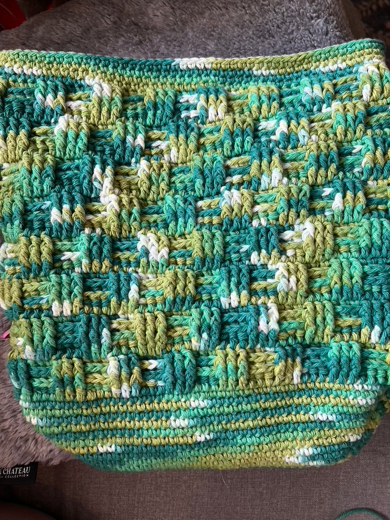 Pickle-Lined Crochet Tote