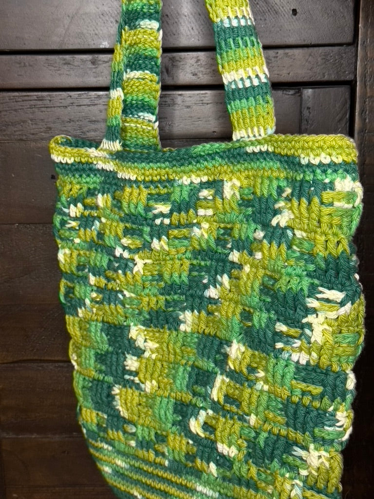 Pickle-Lined Crochet Tote