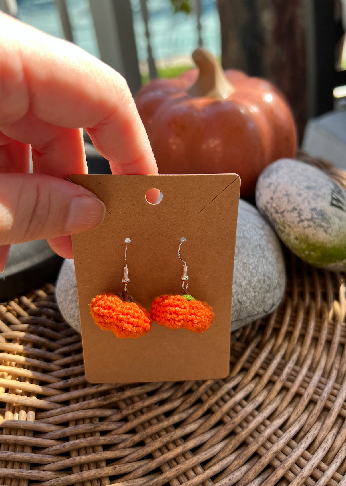 Micro Pumpkin Earrings