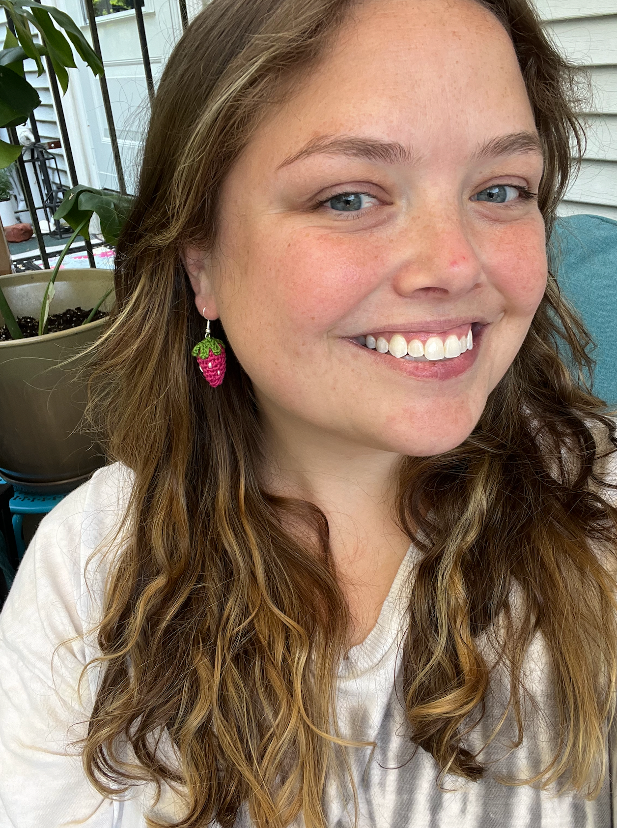 Micro Strawberry Earrings