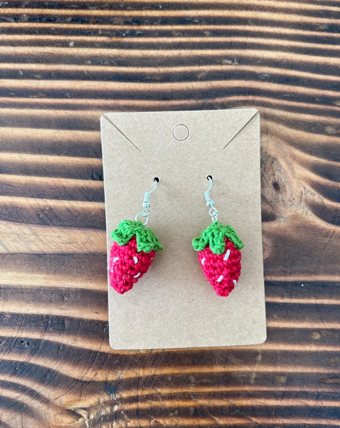 Micro Strawberry Earrings