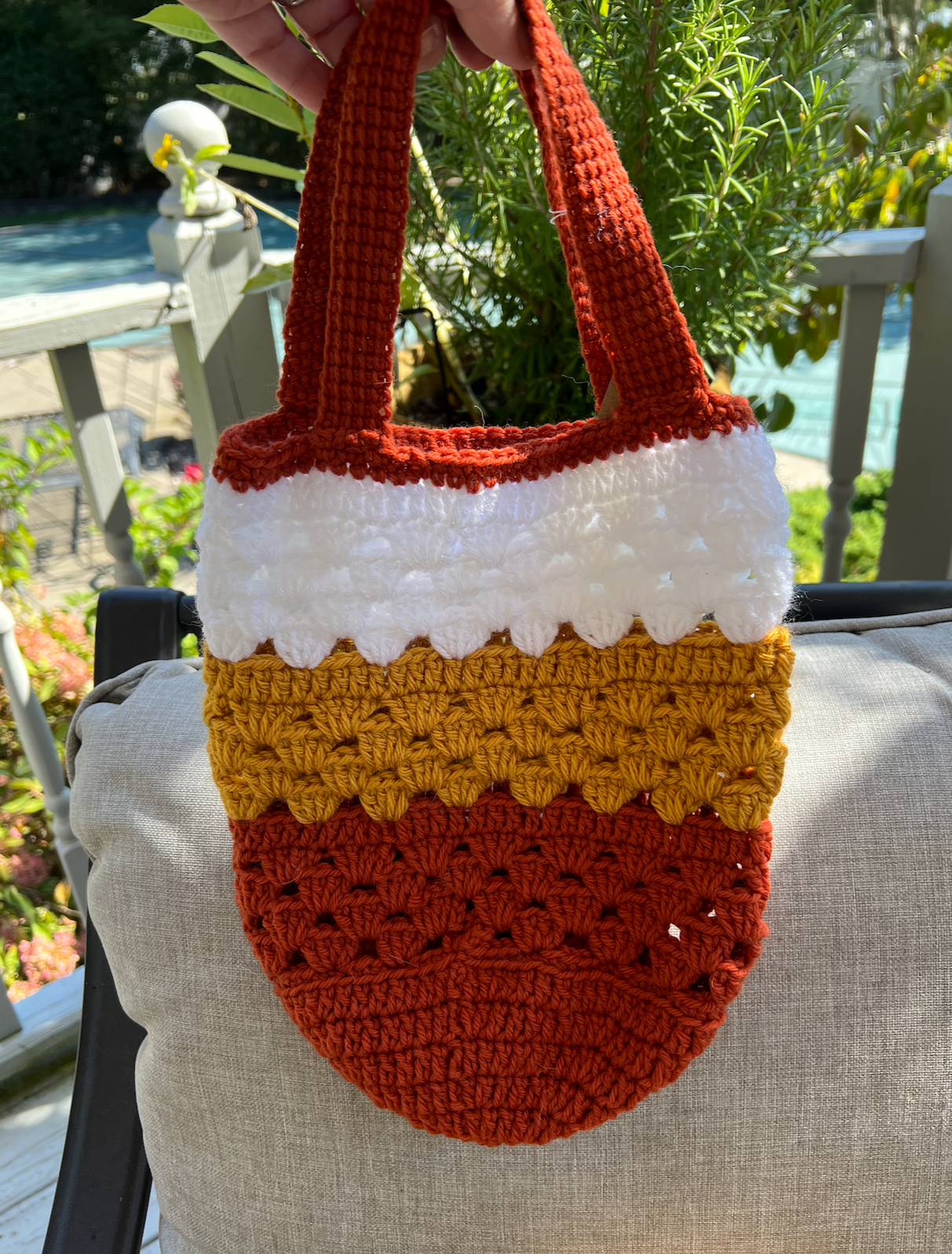 Candy Corn Inspired Market Bag
