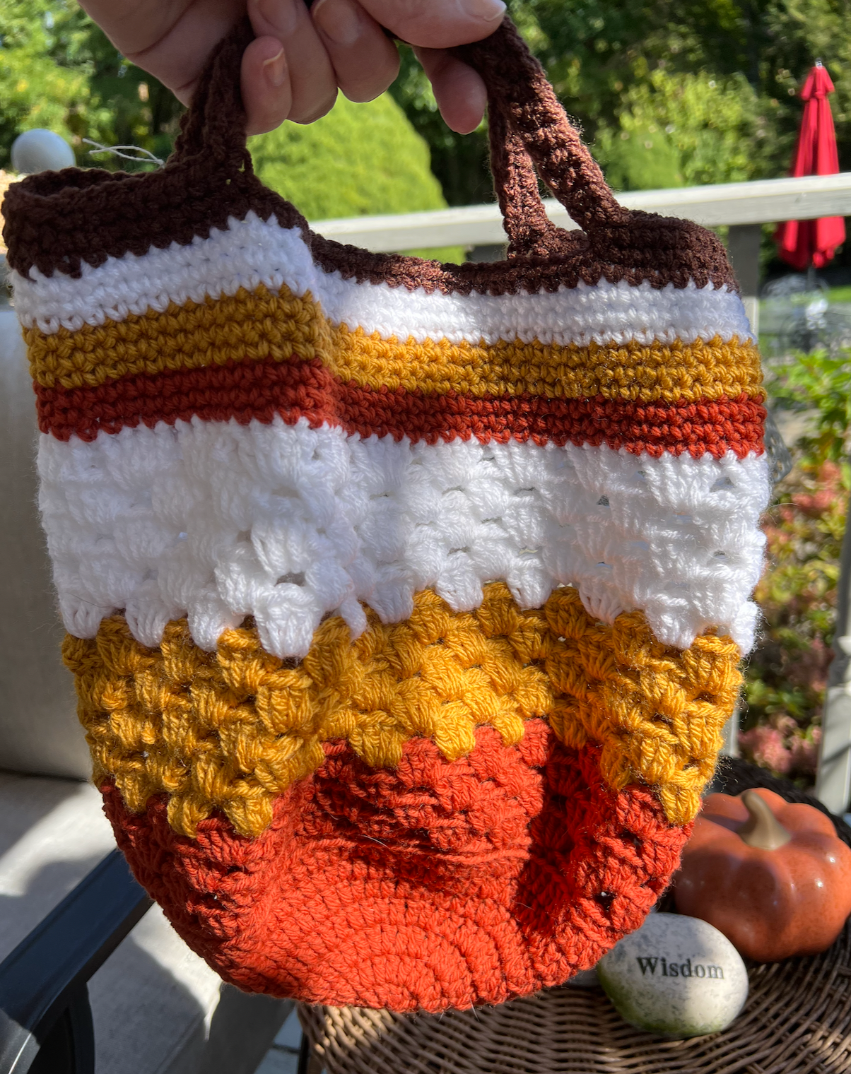 Candy Corn Inspired Market Bag