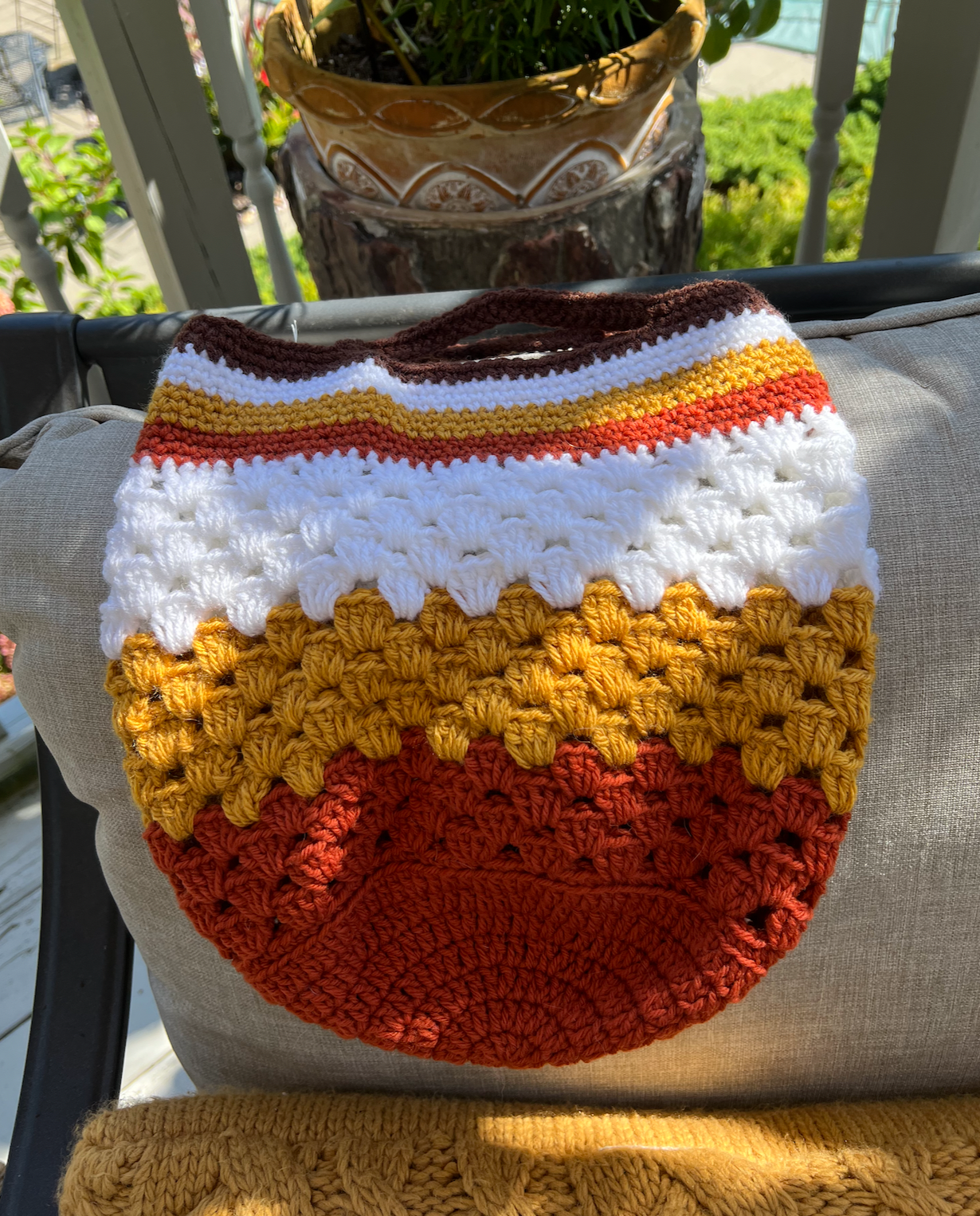 Candy Corn Inspired Market Bag