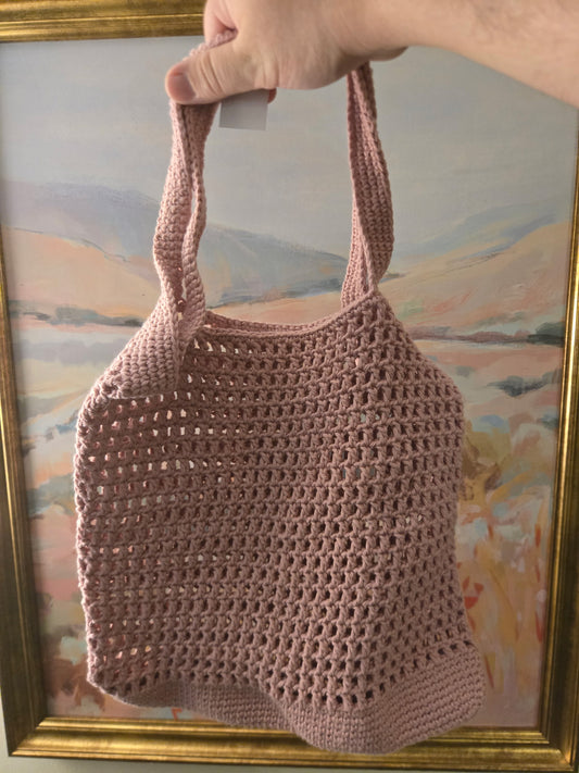 Pink mesh bag