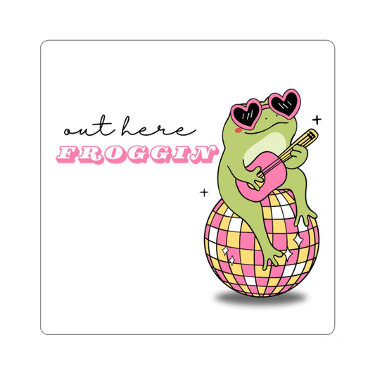 Froggin Crochet Sticker
