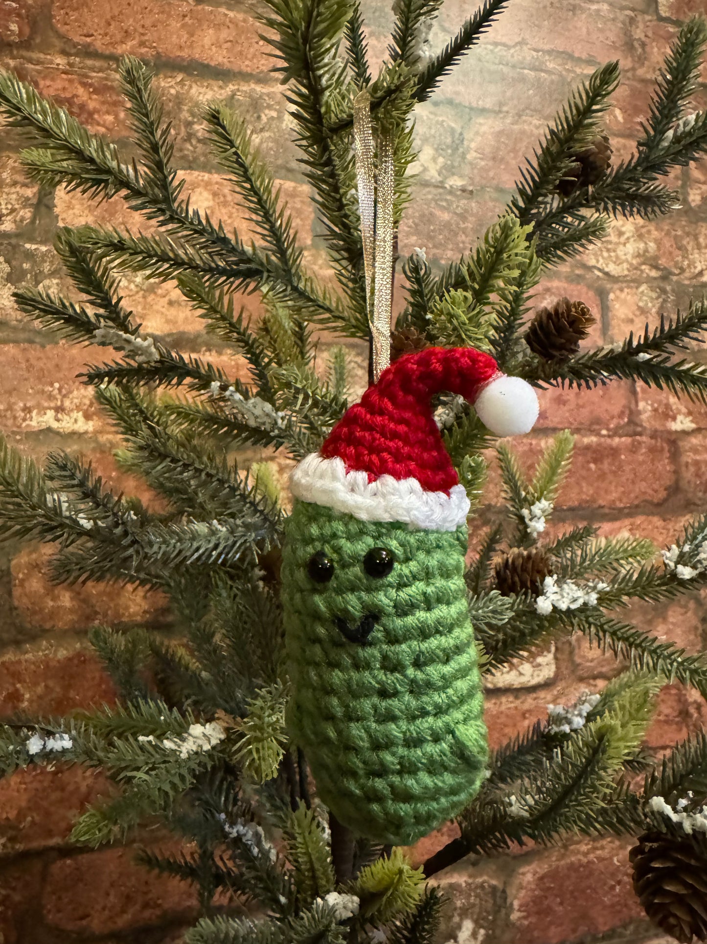 🥒 Crochet Christmas Pickle Ornament