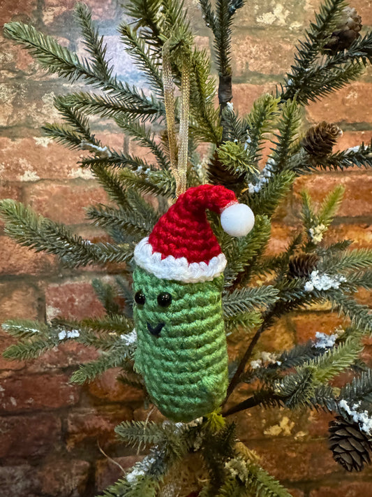 🥒 Crochet Christmas Pickle Ornament