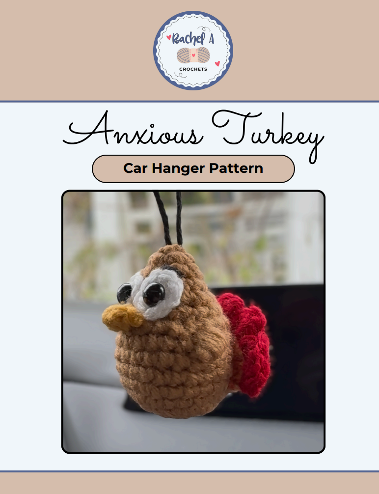 Anxious Turkey Car Hanger - Crochet Pattern